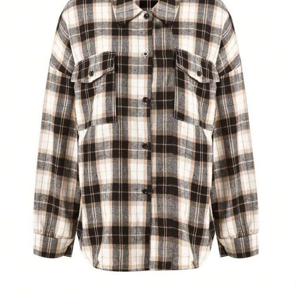 Plaid Button-Up Shirt